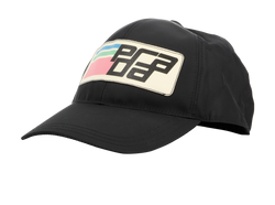 Prada Baseball Cap, Nylon, Black, MII, Sz S, 3*